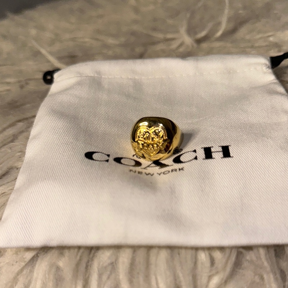 Poppy Coach Gold Statement Ring
